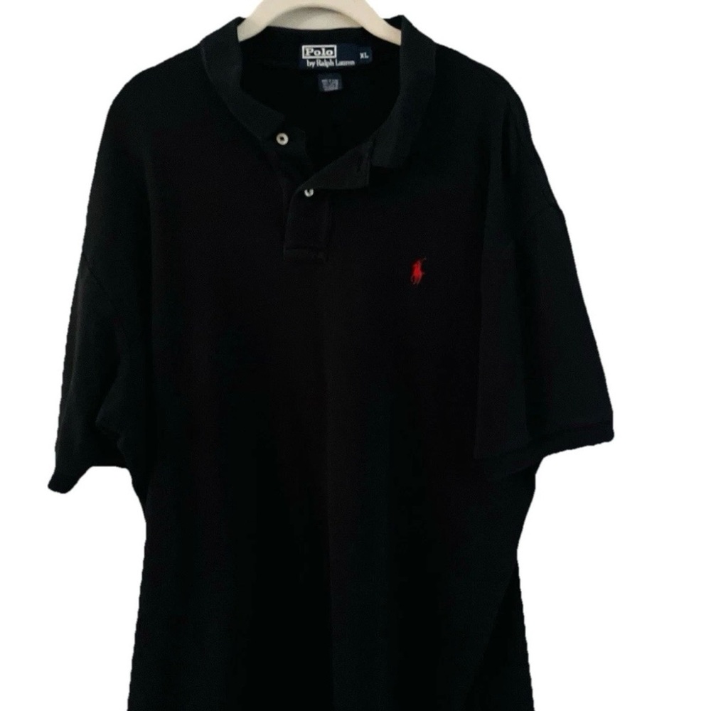 Ralph Lauren Black Polo Shirt with Red Logo